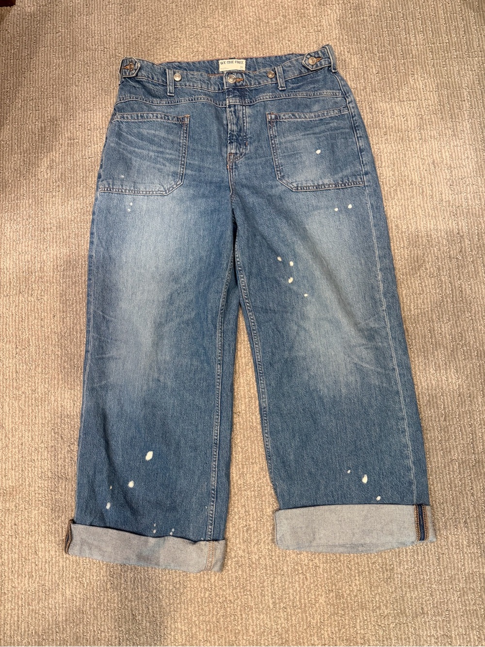 NWOT Free People / We the Free Palmer Cuffed Jeans Sz 31.